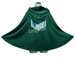 COD Attack On Titan Costume Green Cloak Japanese Anime Cosplay Shingeki No Kyojin Hoodie Eren Levi Mikasa Cloak Scout Legion Coat
