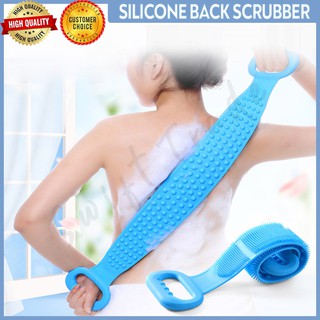 towel✱Silicone Brushes Bath Towels Rubbing Back Mud Peeling Body Massage Shower Extended Scrubber