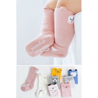 3D Cotton Stockings Cartoon Baby Socks Non-slip flooor socks Children High Long Loose Animal Iconic