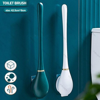 Wall-mounted Toilet Brush Silicone Brush Head Toilet Brush Automatic Opening And Closing Toilet Cleaning Brush Bathroom Tool
