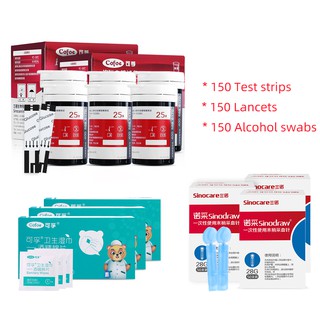 BqMd Cofoe Blood Glucose Sugar Test Strips for Yili Glucometer Diabetic Monitor with Free Lancets+Al