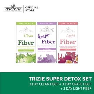 TRIZIE Super Detox Set (3x Clean Fiber, 3x Light Fiber, 3x Grape Fiber) (1)