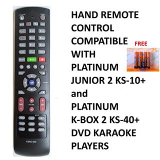 Platinum Junior 2 KS-10+ and K-box 2 KS-40+ DVD Remote Control with battery
