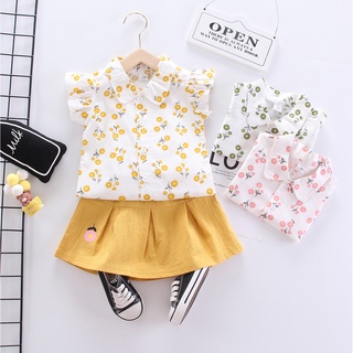 Ready stock ✨Girls fashion suits shirt+pants tops 2PCS baby girl clothes New design Girls fashion s