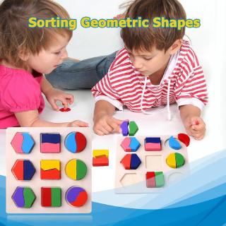 Wooden Learning Geometry Educational Toys Puzzle Montessori