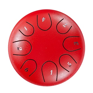 ﹍✚6 Inch 8 Tune Steel Hand Pan Tongue Drum Tounge Musical Instrument Drums Percussion Dram Meditatio