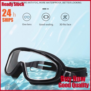 Big Frame Professional Swimming Waterproof Soft Silicone Swim Eyewear/ Anti-Fog Anti UV Men Women Goggles with Warplugs /Professional Adults Adjustable Water Glasses/Pool Glasses (1)