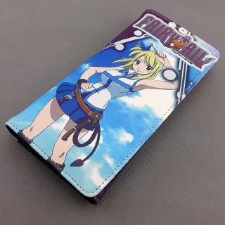 Anime Fairy Tail Long Wallet Lucy/Natsu/Elza Button Clutch Purse
