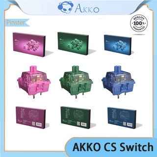 Original AKKO CS Switch for Mechanical Keyboard Ocean Blue Matcha Green Rose Red Switch Linear Tactile Customize DIY Gaming PC