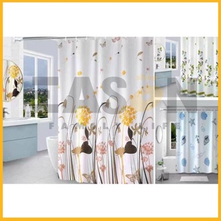 EasonShop COD Bathroom Waterproof shower Curtain 180CM X180cm with hook/RanDom Design