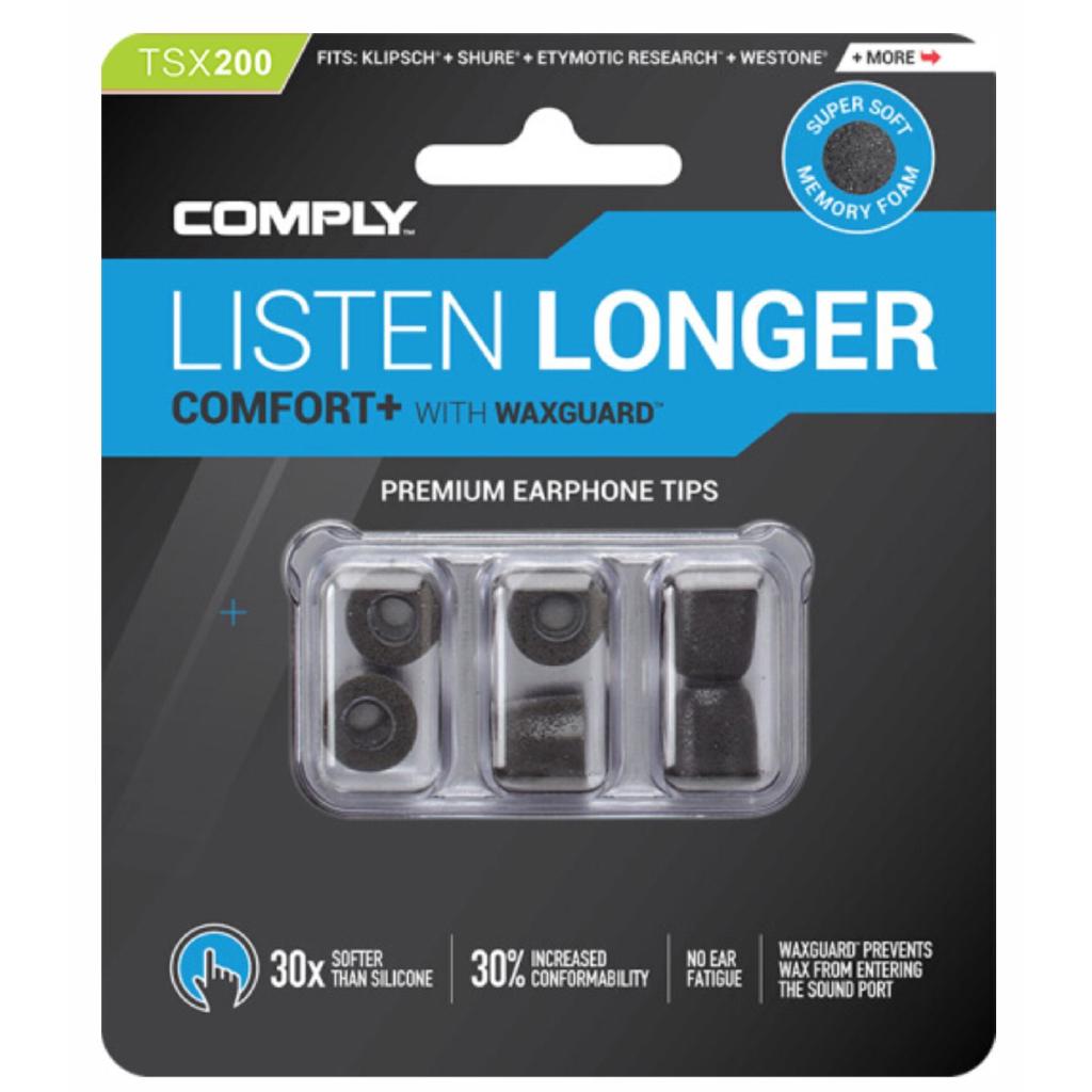 Comply Comfort Plus Premium Memory TSX100 TSX200 TSX400 TSX500 Foam Earphone Noise Reducing Ear Tips