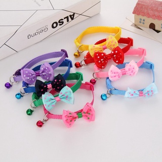 【Ready Stock】✼[Vip]Cute Pet Cat Dog Puppy Adjustable Bowknot Bell Collar Party Necklace Neck Strap
