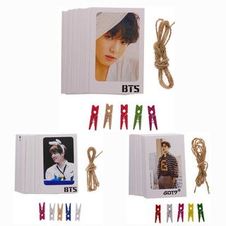 32PCS/Pack KPOP BTS WANNAONE GOTS LOMO Card with Clip Rope