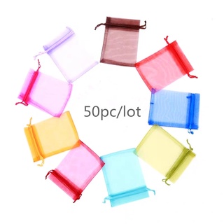 【wedding】50pcs/lot (4 Size) Organza Gift Bag Jewelry Packaging Bag Wedding Party Goodie Packing (1)