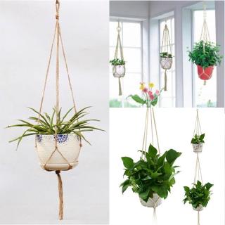 Ins Style Vintage Macrame Plants Hanger Hook Flower Pot Holder Legs String Hanging Rope Wall Art Decoration