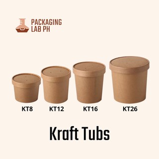 [10pcs] Kraft Ice Cream Tubs