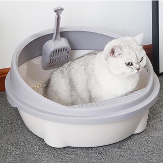 Bigger Size Round Cat / Kitten Toilet Litter style inclined Scooper cat litter box cat (8)