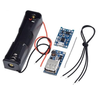 DIY Kit Micro USB 5V 1A 18650 TP4056 Lithium Battery Charger Module +600MA SB Mobile Power Boost Board +18650 Battery Box Case