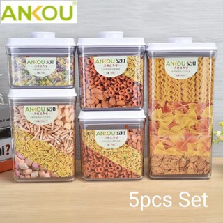 Ankou food storage container set of 5 airtight food storage set pop up airtight container