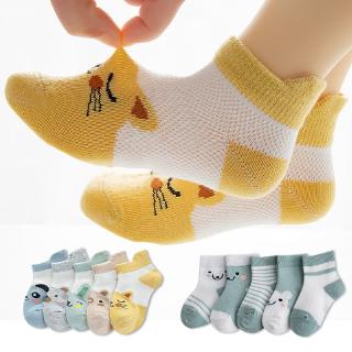 Summer Baby Socks Thin Cartoon Solid Color Animal Boys Girls Socks Cotton Babyboy Babygirl Kids Socks