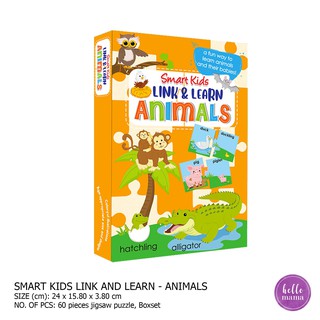 Smart Kids Link and Learn Puzzle Cards - Animals