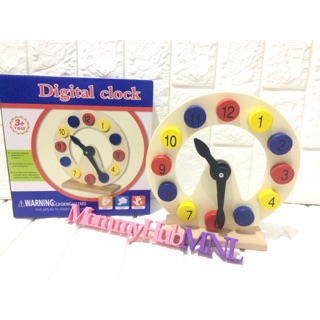 Wooden clock stand for learning
