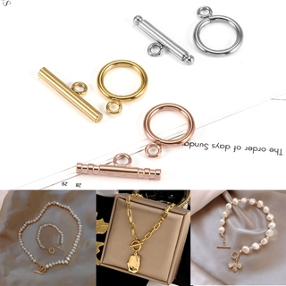 6Set/bag Stainless Steel Fastener Bracelet Toggle Clasp Buckle Connector for DIY Bracelet Necklace Jewelry Making Accessories