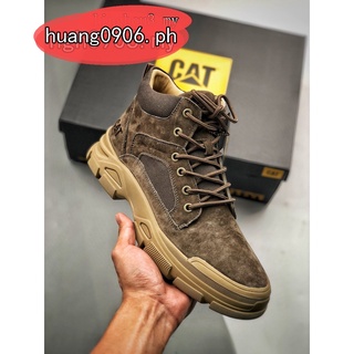 Casual boots✨『huang0906.ph】CAT\Caterpillar Martin boots non-slip wear-resistant tooling boots safety shoes casual boots L-92622Q