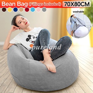 (Fillings included)Bean Bag Chairs Couch Sofa Indoor Lazy Lounger For Adult Gaming Rest Sofa (1)