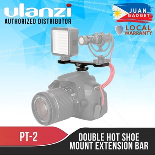 Ulanzi PT-2 Double Hot Shoe Mount Extension Bar Dual Bracket With 1/4" Thread | JG Superstore by Ju
