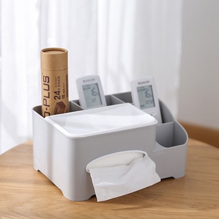▪❍Tissue Box and Vanity Organiser - Plastic Tissue Box Holder with Integrated Storage Compartment (6)