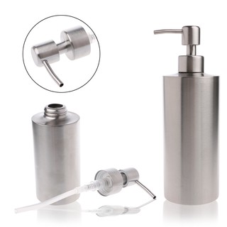 304 Stainless Steel Pump Liquid Soap Lotion Dispenser Bottle Kitchen Bathroom (2)