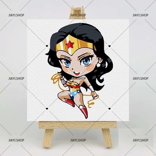 Star❤️ Marvel DC Series / Wall Art / Paint by Number / DIYCanvas Acrylic Paint / Painting kit / Deco Colouring art20X20CM noframe wonder Women (1)