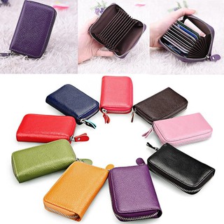 Mens Womens Leather Slim Credit ID Business Card Holder Pocket Wallet Coin Purse