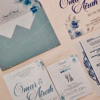 NZP Invitations Wedding Invitation Acrylic Full Set Foil Print Free shipping