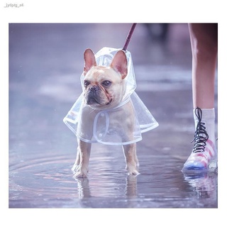 Wet Weather Gear✆✈Spot☋S-XXL Transparent Pet Rain Coat For Dogs Jacket Casual Waterproof Clothes Rai