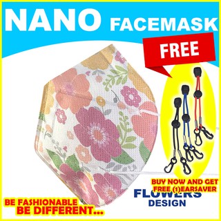 WASHABLE 10 pcs flowers design nano facemask