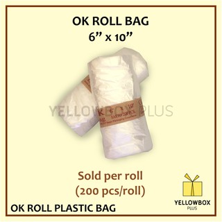 6 x 10 Ok Roll All-purpose/Multi-Purpose Packing Bag clear plastic labo Portioning Bag/Ulam Bag
