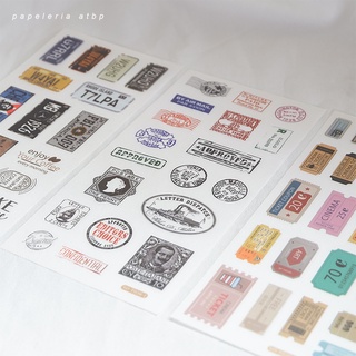 Papeleria Tickets & Stamps Washi Sticker Sheet