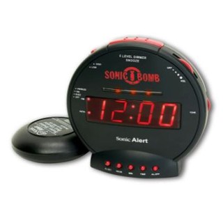 Sonic Alert SBB500SS Bomb Loud Dual Alarm Vibration Clock
