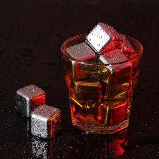 304 Stainless Steel Ice Cube Whiskey Ice Wine Stone Metal Quick Frozen Ice Cube Quick Frozen Ice Gra
