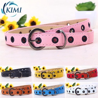 Baby Kids 7 colors fashion decoration PU Leather hollow candy color thin belt