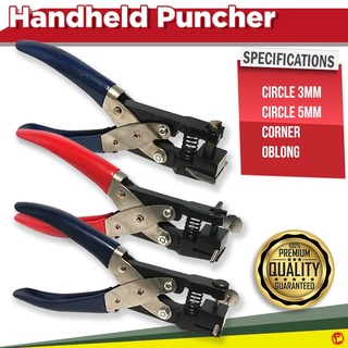 ID Puncher , Handheld Single Puncher Metal Body || Corner Puncher , Circle Puncher , Oblong Puncher
