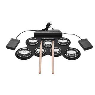Compact Size USB Roll-Up Silicon Drum Set Digital Electronic Drum Kit 7 Drum Pad