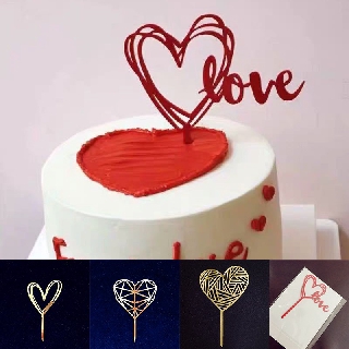 Acrylic Card Cake Plug-In Double Mirror Card Happy Birthday Cake Topper Party Table Decoration