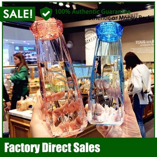 500ml Glass Bottle Tumbler Creative Diamond Thick Water Cup Students Cup