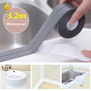 TEAK 3.2m Sink Edge Seal Tape Bathroom Kitchen PVC Waterproof Self Adhesive Sealing Strip