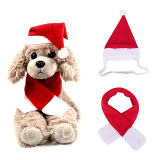 COD Fast delivery Santa's Hat Scarf Christmas Dog Cat Puppy Outfit Festive Holiday Pet Costume My living (7)