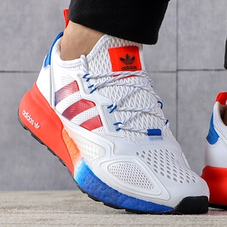 Ready Stock Adidas Originals ZX 2K Boost Brand New Popcorn Cushioning Casual Sports Running Shoes.