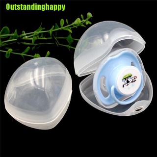 Outstandinghappy 2PCS Portable Baby Nipple Box Infant Pacifier Cradle Case Holder Soother Box
